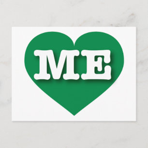 Carte Postale Maine Green Heart - Je m'aime