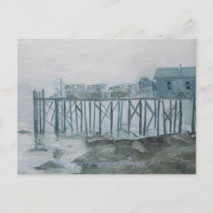 Carte postale Maine Lobster Pier de l'art original