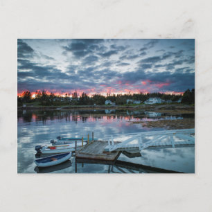 Carte Postale Maine, Newagen, port du coucher de soleil 2 2