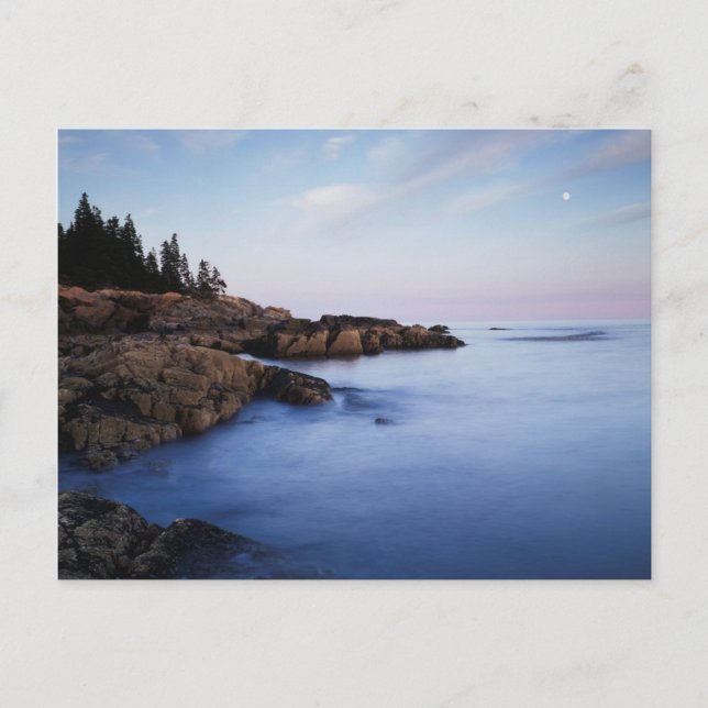 Carte Postale Maine, Parc national de l'Acadie, Moonset (Devant)