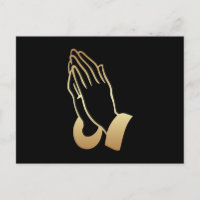 Mains de prière d'or