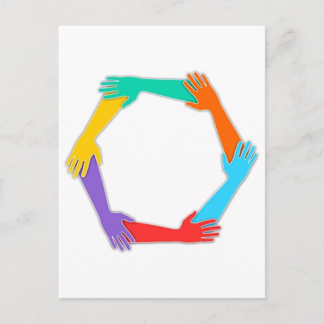 Carte Postale Mains jointes (Devant)