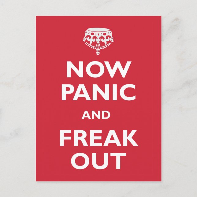 Carte Postale Maintenant Panique Et Freak Sortir (Devant)