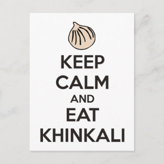 Carte Postale Maintenez calme et mangez le khinkali