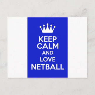 Carte Postale Maintenez Le Calme Et L'Amour Netball