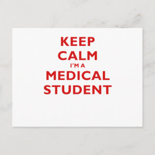 Carte Postale Maintenir le calme Je suis un étudiant Médicale