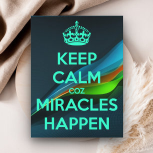 CARTE POSTALE MAINTENIR LES MIRACLES CALMES DE COZ