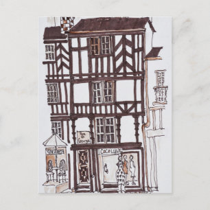 Carte Postale Maison à colombages Rennes, Bretagne, France