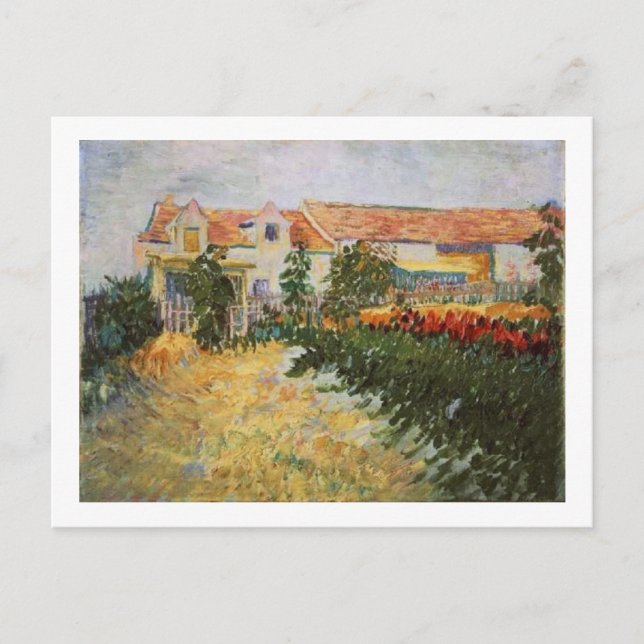 Carte Postale Maison avec tournesol, Vincent van Gogh (Devant)