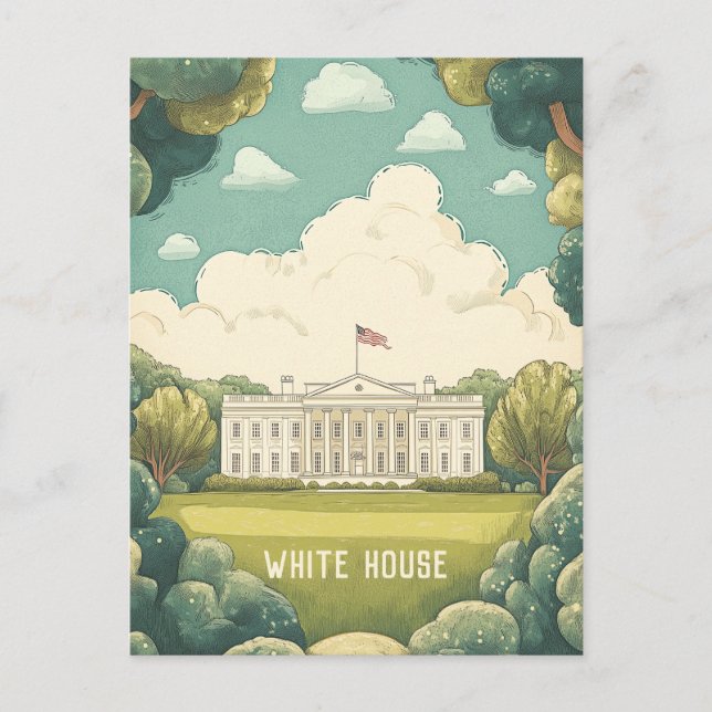 Carte Postale Maison Blanche (Devant)