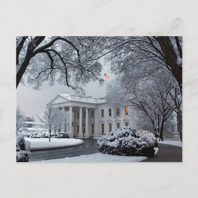Carte Postale Maison Blanche Winter Wonderland (Devant)