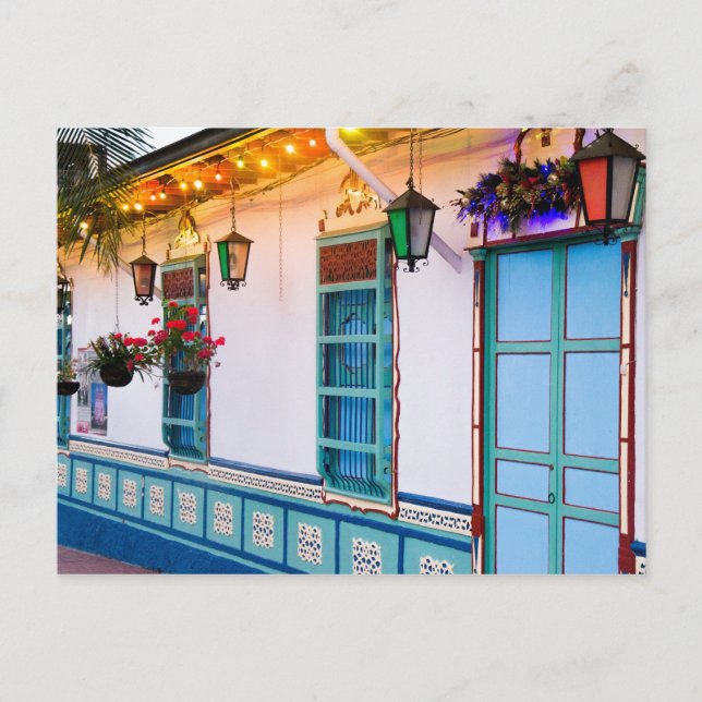Carte Postale Maison bleue (Devant)