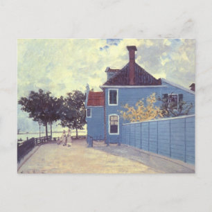 Carte Postale Maison bleue à Zaandam par Claude Monet