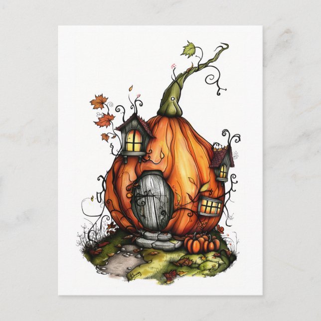 Carte Postale Maison Citrouille Fairy Tale (Devant)