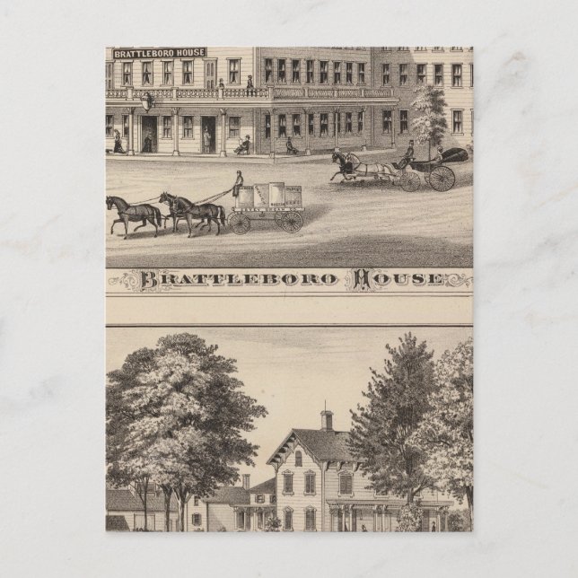 Carte Postale Maison de Brattleboro (Devant)