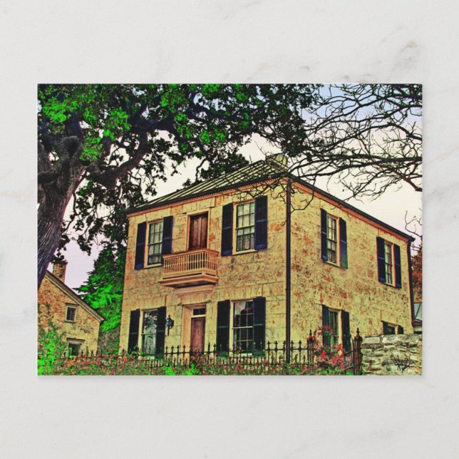 Carte Postale Maison de Charles Jung, Fredericksburg, TX (Devant)