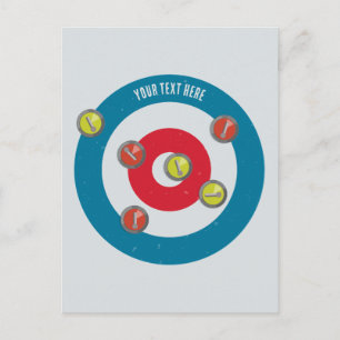 Carte Postale Maison de curling et pierres de curling vue du des