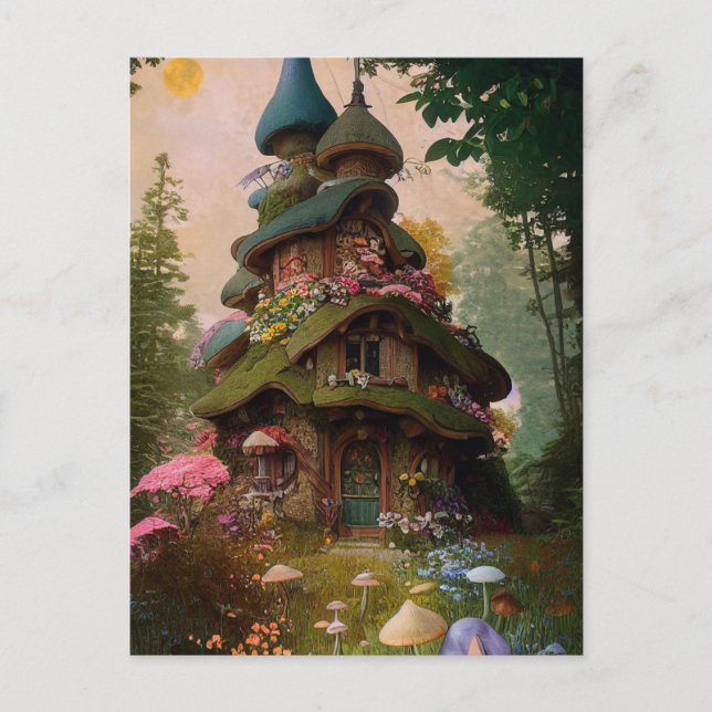 Carte Postale Maison de fée (Devant)
