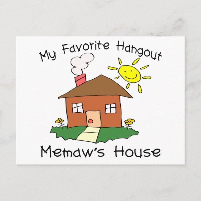 Carte Postale Maison de Memaw Hangout favori (Devant)