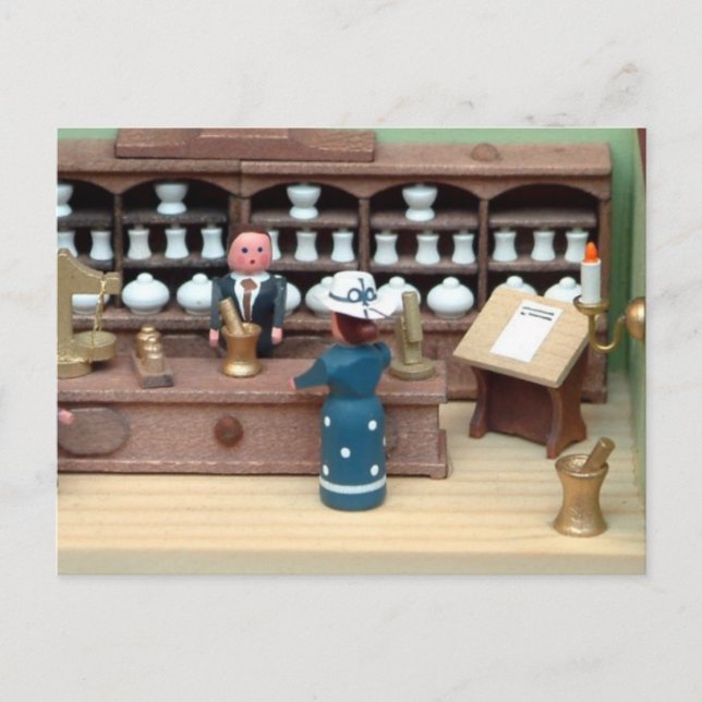 Carte Postale Maison de poupée de magasin Herbes (Devant)
