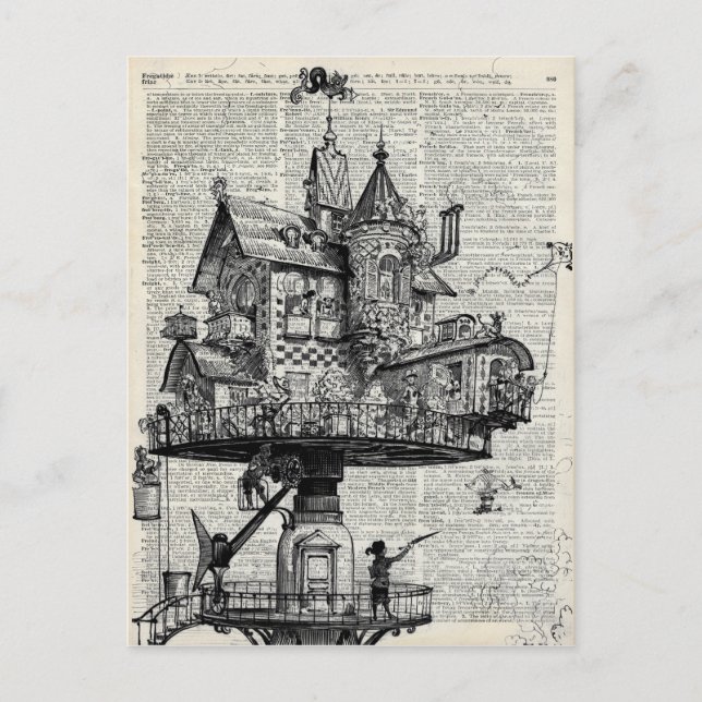 Carte Postale Maison de Steampunk (Devant)