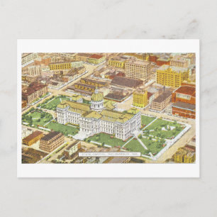 Carte Postale Maison d'État vintage Indiana, Indianapolis Capito
