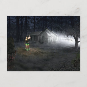 Carte Postale Maison d'horreur d'Halloween