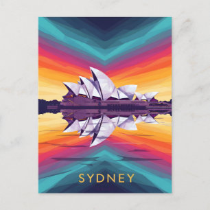 Carte Postale Maison d'opéra de Sydney – Reflet vibrant sur le f