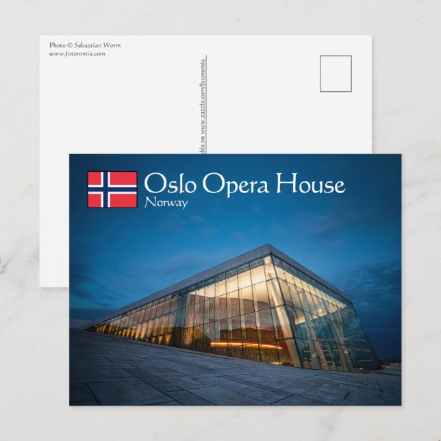 Carte Postale Maison d'opéra d'Oslo (Devant / Derrière)