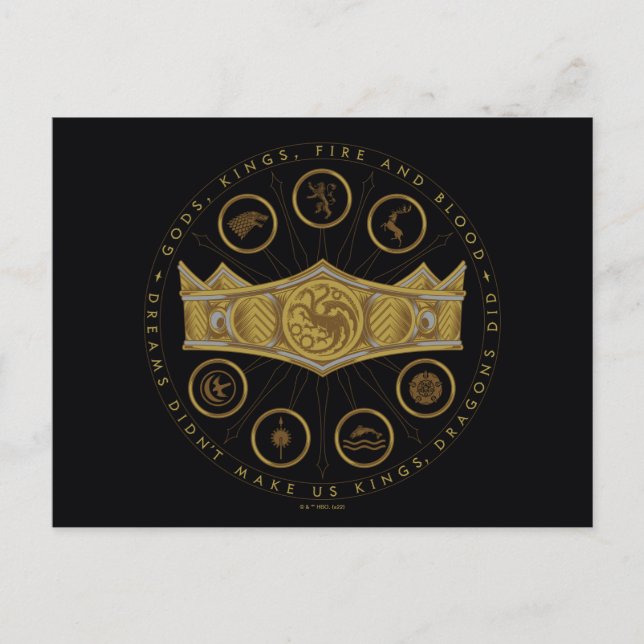 Carte Postale MAISON DU DRAGON | Graphique de la couronne des Se (Devant)