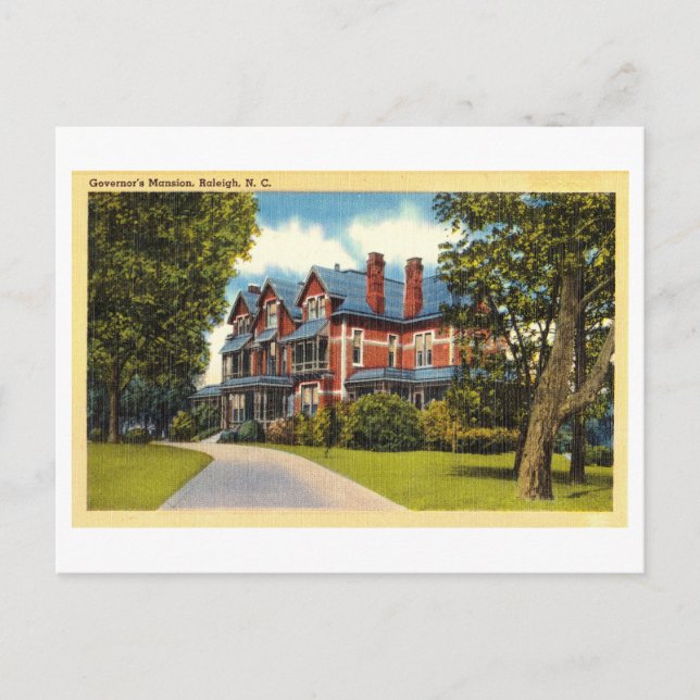 Carte Postale Maison du Gouverneur à Raleigh, Caroline du Nord (Devant)