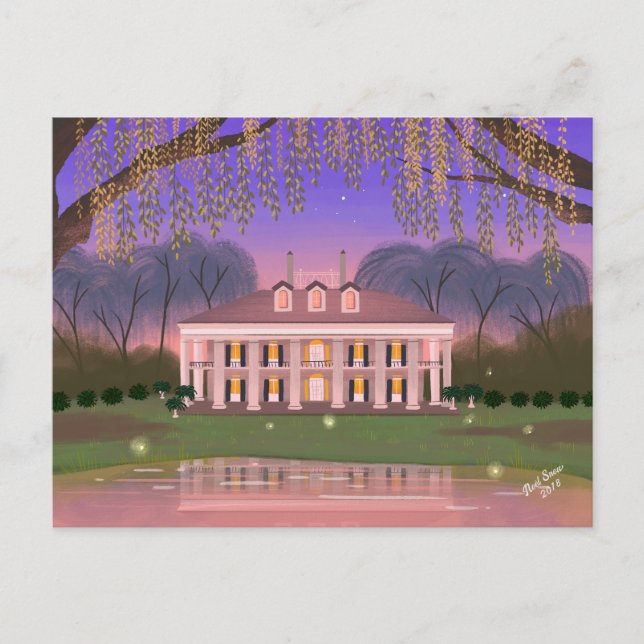 Carte Postale Maison du manoir sud de la Louisiane (Devant)