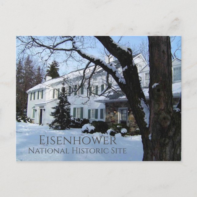 Carte Postale Maison Eisenhower, Hiver, Gettysburg, PA (Devant)