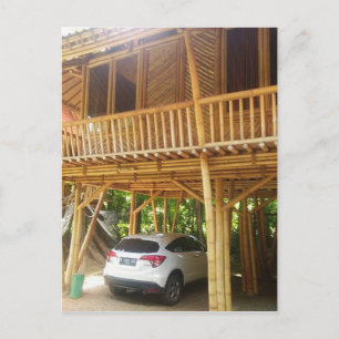 Carte Postale Maison en bambou à Bali