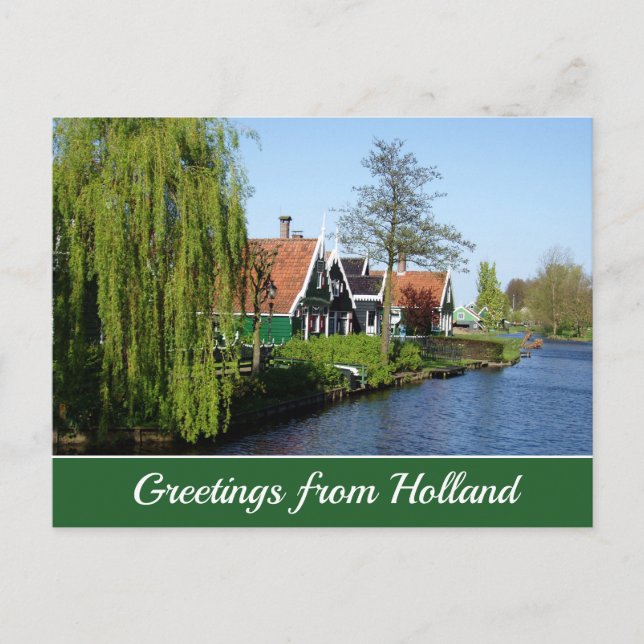 Carte Postale Maison en bois ancienne hollandaise rouge de Zaans (Devant)