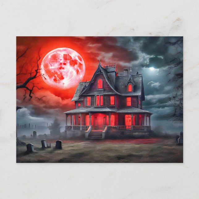 Carte Postale Maison Hantée déplaisante Au Feu De Lune (Devant)