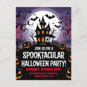 Carte Postale Maison Hantée éffrayante Halloween Conception de l