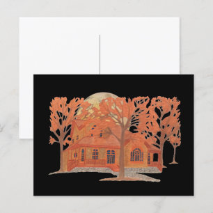 Carte Postale Maison Hantée Épouvantable d'Halloween