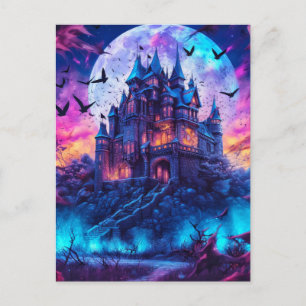 Carte Postale Maison hantée Joyeux Halloween