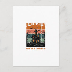 Carte Postale Maison Hantée Vintage Ghost Arrive Halloween Dé