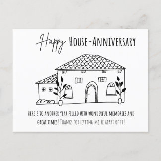 Carte Postale Maison Heureuse - Anniversaire
