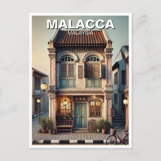 Carte Postale Maison historique Malacca Shophouse Malaisie (Devant)