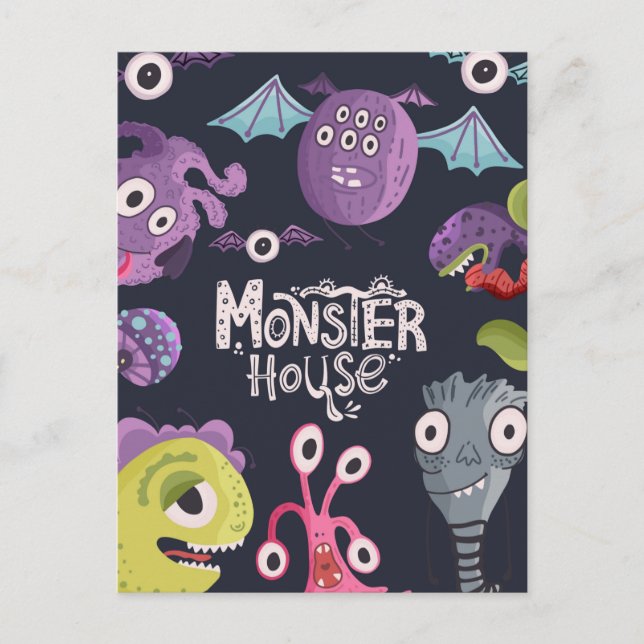 Carte Postale Maison Monster (Devant)