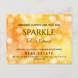 Carte Postale Maison ouverte de biens immobiliers Sparkle Pop pa