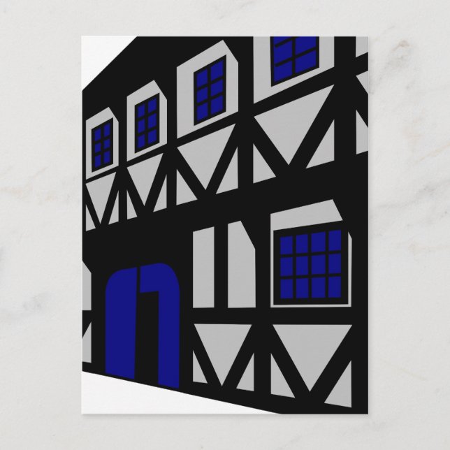 Carte Postale Maison Renaissance - gris (Devant)