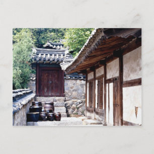 Carte Postale Maison traditionnelle coréenne