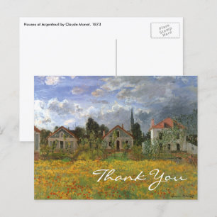 Carte Postale Maisons à Argenteuil par Claude Monet