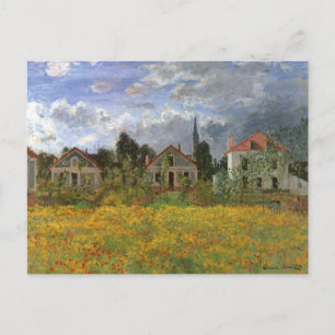 Carte Postale Maisons à Argenteuil par Claude Monet, Art Vintage