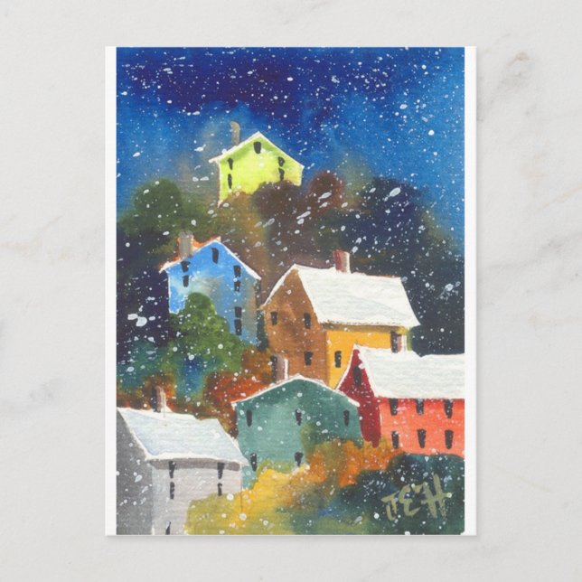 Carte Postale Maisons à flanc de neige (Devant)