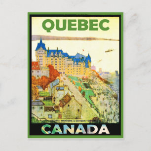 Carte Postale Maisons au Québec, Canada, voyage vintage